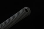 Bass Desert Judge handle pommel end-cap detail in textured rubber, tactical knife, desert hunting knife