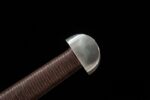 Wind Messenger pommel detail, silver finish, decorative cap, classic design.