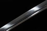 Fortune-bringing Sword blade mid-section detail, showing high polish and metallic luster.