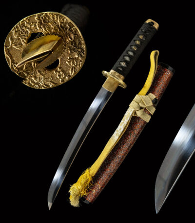 Emperor's Golden Blade blade, scabbard, handle, and other components displayed separately for understanding full structure.