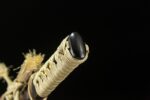 Battle of Shadows Wakizashi handle wrapping overview, showcasing traditional diamond weave