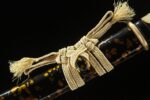 Battle of Shadows Wakizashi scabbard sageo knot close-up, traditional wrapping art