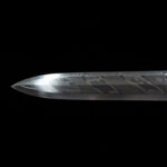 Zhuang Wang Sword blade tip, sharp angle, smooth surface, showcasing excellent forging craftsmanship