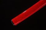 Longhai Katana scabbard section, showcasing its vibrant red lacquer finish, eye-catching color.
