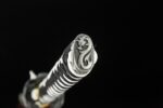 Mermaid sword, handle end, silver dragon carving, fine craftsmanship, unique decoration