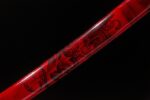 Dragon Slayer Sword red scabbard section, dragon carving details