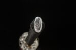 Salo knife, handle end, silver dragon carving, fine craftsmanship, unique decoration, product display