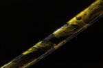 Toyama Dragon Sword scabbard golden fitting detail, exquisitely carved, adding aesthetic appeal