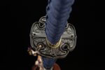 Shogun Tachi Tsuba guard and handle connection, showcasing fine craftsmanship and material pairing, stable structure.