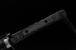 Space warrior sword, handle, black, unique texture, firm grip, end strap, product component display