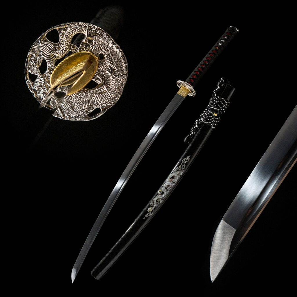 Salo knife blade, handle, scabbard, and all components displayed separately for structural understanding
