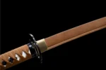 Samurai Sword Training Wooden Sword AB Type scabbard mouth and habaki junction detail, training samurai sword, wooden samurai sword, wooden training samurai sword