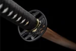Samurai Sword Training Wooden Sword AC Type tsuba guard detail, training samurai sword, wooden samurai sword, wooden training samurai sword