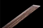 Tang Horizontal Sword Type B wooden blade mid-section curvature and natural grain detail.