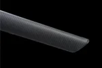 Tang Horizontal Sword Type B braided black scabbard surface with woven pattern detail.