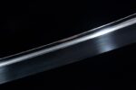 Side view of the ultra mirror polished katana blade