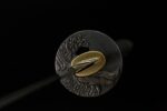 Tsuba design of Black Damascus Japanese Sword