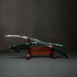 Green Devil’s Sword Complete Display with Wooden Stand