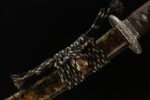 Scabbard cord wrap of Gold Dragon Wakizashi in black and gold
