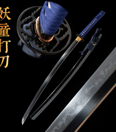 Shadow Katana disassembled, showing individual components like the blade, tsuba, handle, and scabbard