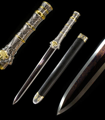 Beast King Sword, scabbard, and components, showing the complete craftsmanship.