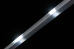 Lightweight European sword, a close-up of the blade showing the smooth forged surface and the central fuller.