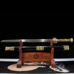 Imperial Sword, showcasing details of the scabbard and hilt, revealing elegant embellishments.